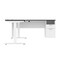 Bestar BESTAR Upstand 72W L-Shaped Electric Standing Desk in deep grey & white 175852-000032 - alternate 5